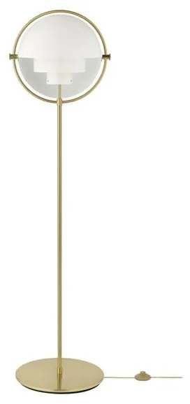 GUBI Multi-Lite Floor Lamp Brass and White
