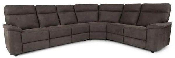 Hampton corner sofa - grey-brown fabric