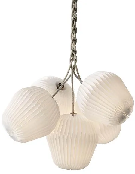 Le Klint THE BOUQUET XL chandelier with 5 paper shades