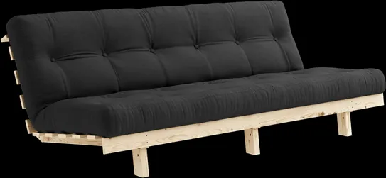 Karup Design Lean Sofa Bed With Alpha Mattress 130x200 Dark Grey/Raw