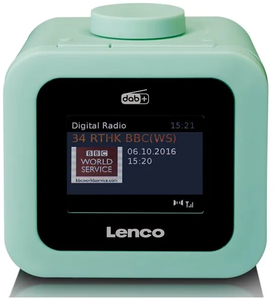 Lenco CR-620GN - DAB+/FM Clock Radio with colour display - Green - DAB/DAB+/FM - Green